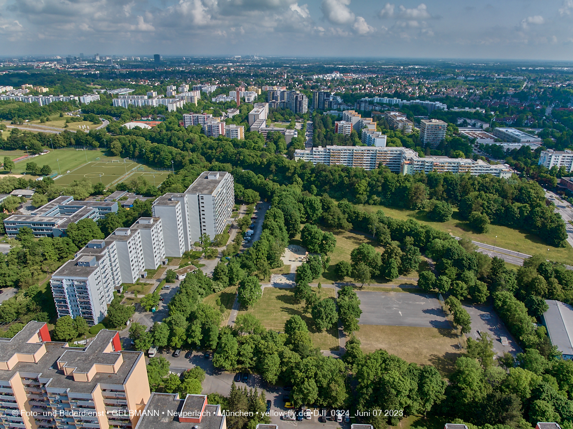 07.06.2023 - Annette-Kolb-Anger, Perlach Stift und Aufstockung in der Kafkastraße in Neuperlach